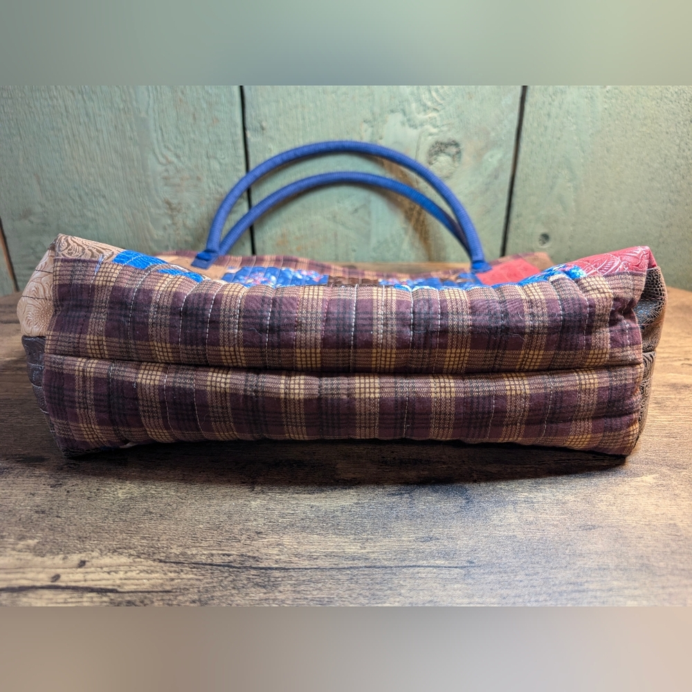 Quilted Patchwork Western Tote Bag - image 4